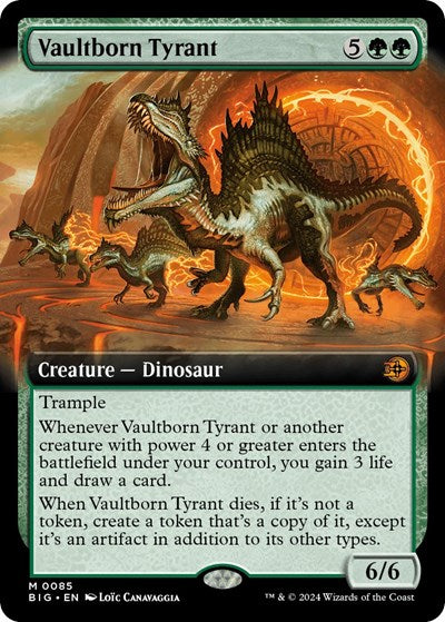 Vaultborn Tyrant (Extended Art) (Outlaws of Thunder Junction: The Big Score) Light Play Foil