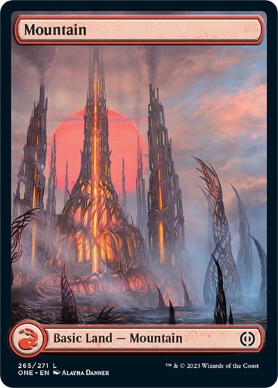 Mountain (265) - Full Art (Phyrexia: All Will Be One) Near Mint