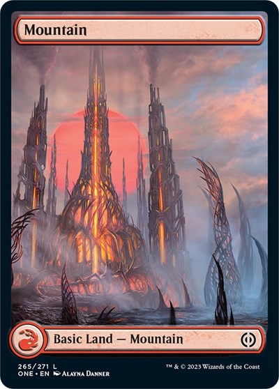 Mountain (265) - Full Art (Phyrexia: All Will Be One) Near Mint Foil