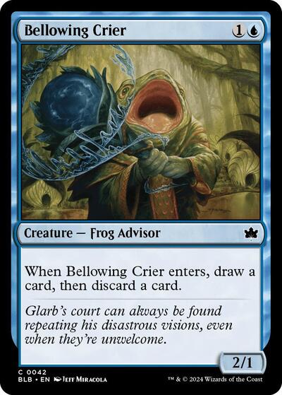 Bellowing Crier (Bloomburrow) Light Play Foil