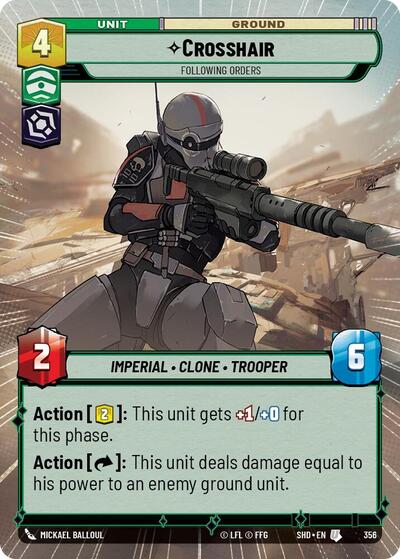 Crosshair Following Orders (Hyperspace) (Shadows of the Galaxy) Near Mint Foil