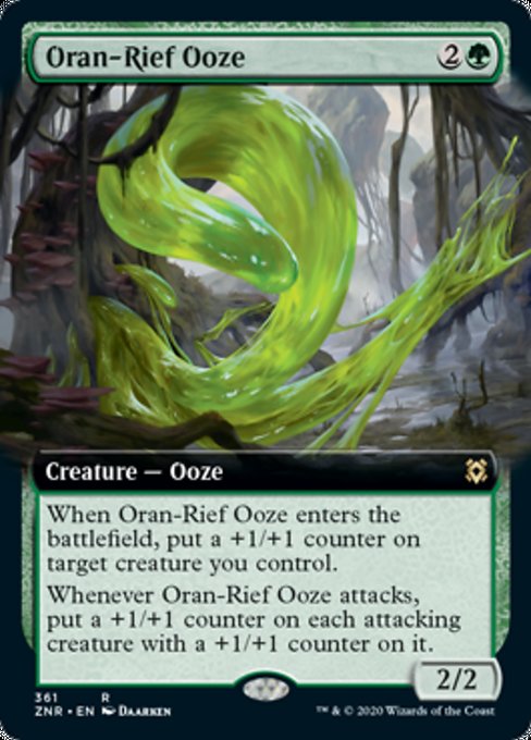 Oran-Rief Ooze (Extended Art) (Zendikar Rising) Light Play Foil