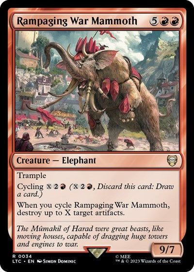 Rampaging War Mammoth (Commander: The Lord of the Rings: Tales of Middle-earth) Near Mint