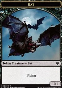 Bat (002) / Vampire (004) Double-sided Token (Commander 2017) Light Play