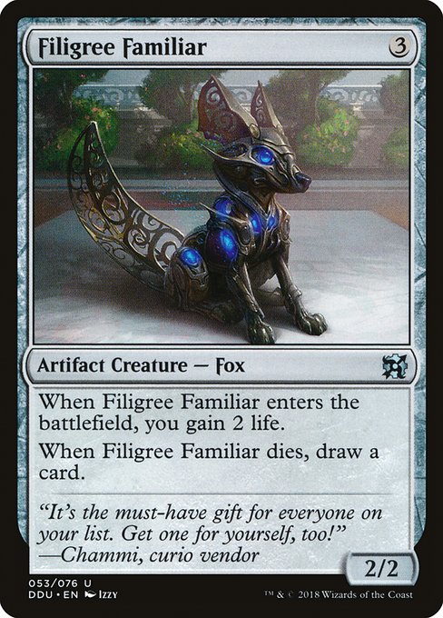 Filigree Familiar (Duel Decks: Elves vs Inventors) Light Play