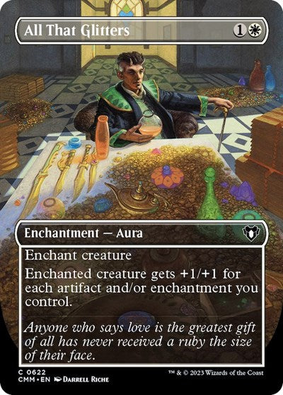 All That Glitters (Borderless) (Commander Masters) Light Play Foil