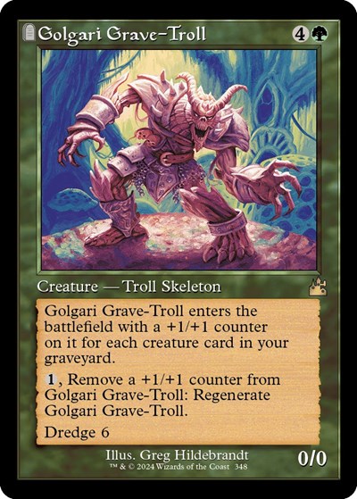 Golgari Grave-Troll (Retro Frame) (Ravnica Remastered) Light Play Foil