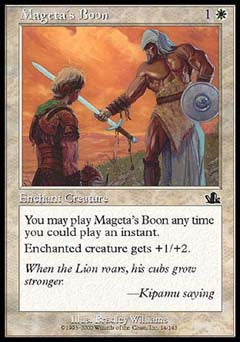 Mageta's Boon (Prophecy) Medium Play Foil