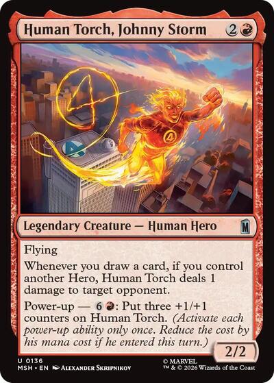 Human Torch, Johnny Storm (Marvel Super Heroes) Near Mint Foil