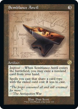 Semblance Anvil (Schematic) (The Brothers' War: Retro Frame Artifacts) Near Mint Foil