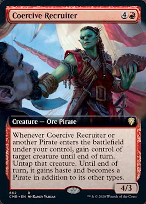 Coercive Recruiter (Extended Art) (Commander Legends) Light Play Foil