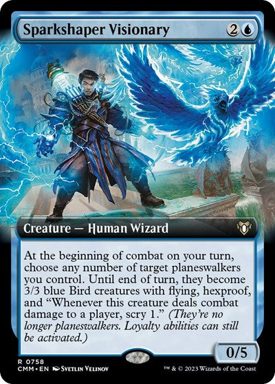 Sparkshaper Visionary (Extended Art) (Commander Masters) Light Play Foil