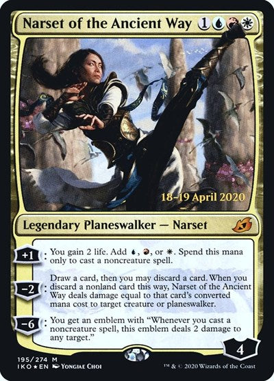 Narset of the Ancient Way (Promos: Prerelease Cards) Light Play Foil