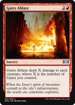Gates Ablaze (Ravnica Allegiance) Near Mint Foil