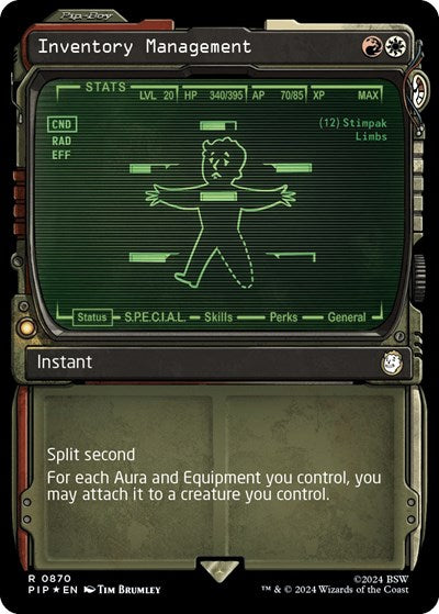 Inventory Management (Showcase) (Surge Foil) (Universes Beyond: Fallout) Light Play Foil
