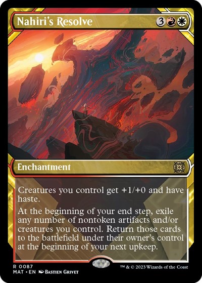 Nahiri's Resolve (Showcase) (March of the Machine: The Aftermath) Light Play Foil