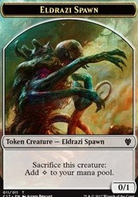 Eldrazi Spawn (011) / Vampire (004) Double-sided Token (Commander 2017) Light Play