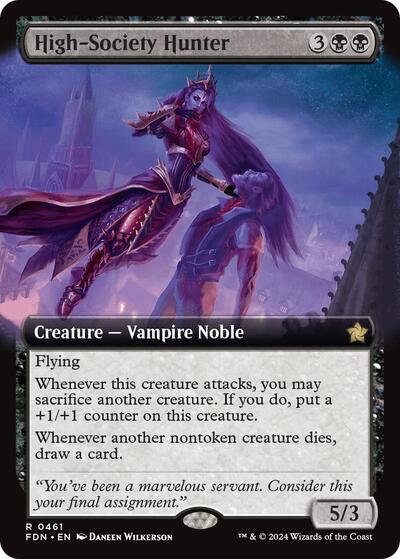 High-Society Hunter (Extended Art) (Foundations) Light Play Foil