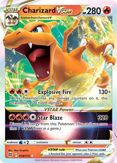 Charizard VSTAR (SWSH09: Brilliant Stars) Near Mint Holofoil