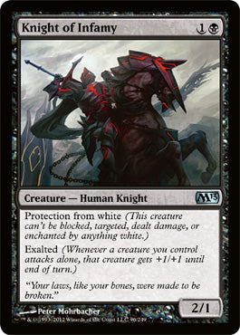 Knight of Infamy (Magic 2013 Core Set) Medium Play Foil