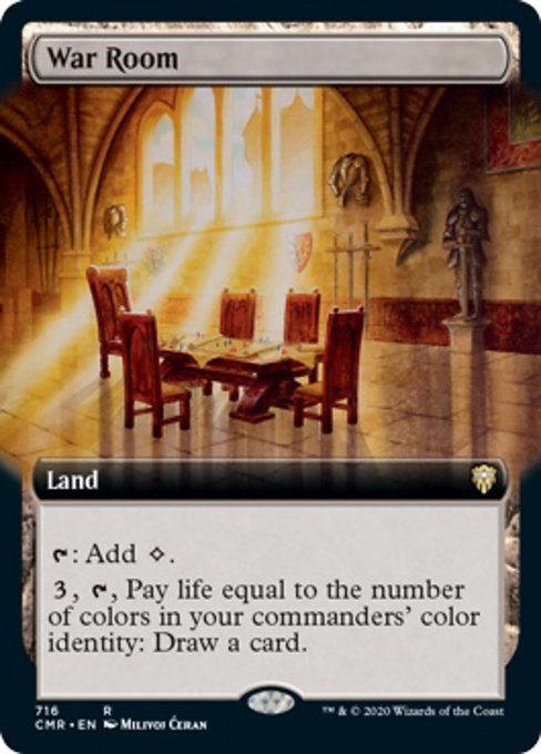 War Room (Extended Art) (Commander Legends) Damaged / Poor Foil