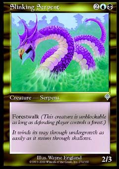 Slinking Serpent (Invasion) Near Mint Foil