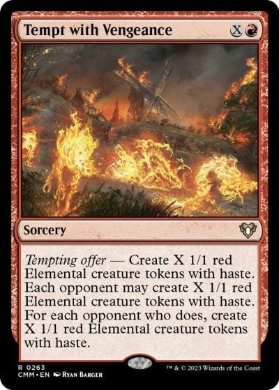 Tempt with Vengeance (Commander Masters) Light Play