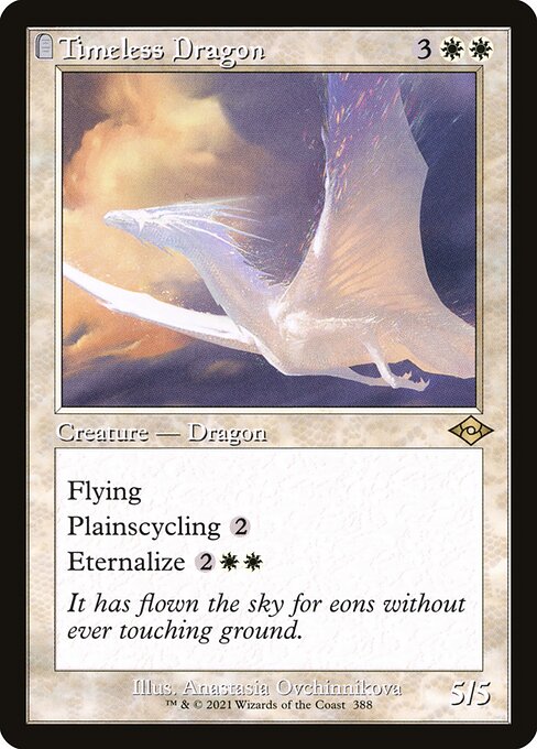 Timeless Dragon (Retro Frame) (Foil Etched) (Modern Horizons 2) Light Play Foil