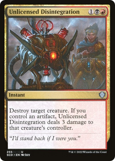Unlicensed Disintegration (Commander 2022 Starter Decks) Near Mint