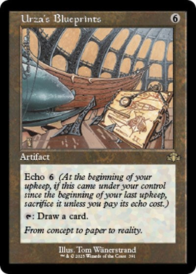 Urza's Blueprints (Retro Frame) (Dominaria Remastered) Light Play