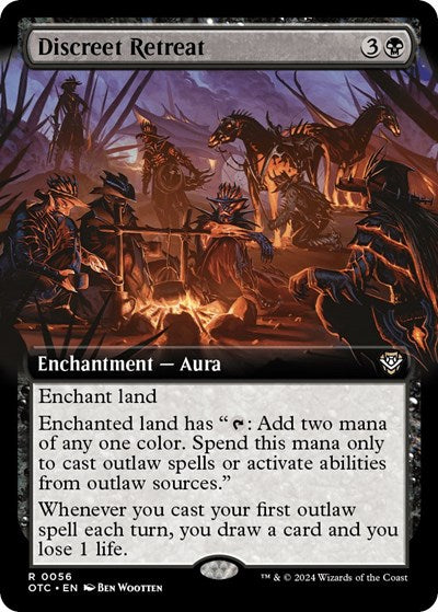 Discreet Retreat (Extended Art) (Commander: Outlaws of Thunder Junction) Near Mint Foil