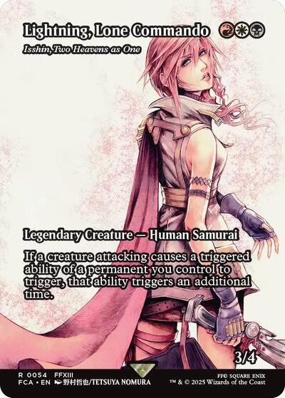 Lightning, Lone Commando - Isshin, Two Heavens as One (Showcase) (Universes Beyond: FINAL FANTASY: Through the Ages) Near Mint Foil