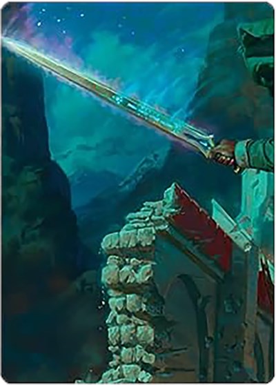 Anduril, Narsil Reforged Art Card (Art Series: Universes Beyond: The Lord of the Rings: Tales of Middle-earth) Near Mint