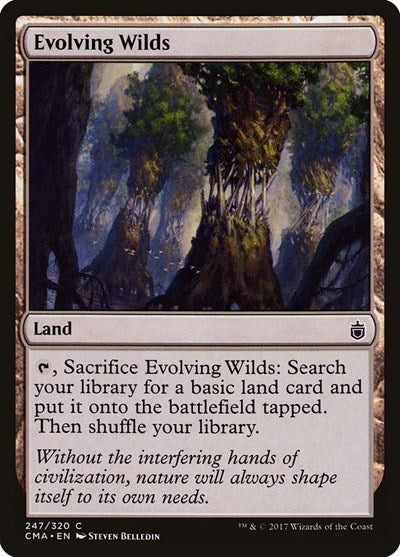 Evolving Wilds (Commander Anthology) Medium Play