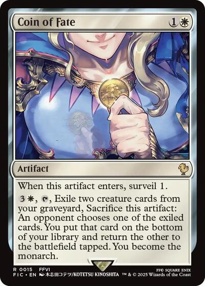 Coin of Fate (Surge Foil) (Commander: FINAL FANTASY) Near Mint Foil