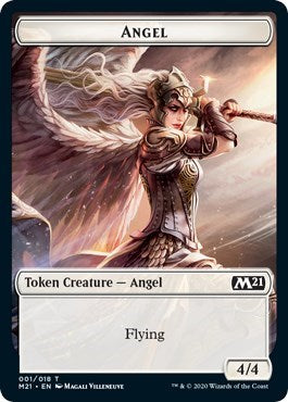 Angel / Weird Double-sided Token (Core Set 2021) Medium Play Foil