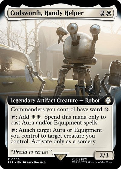 Codsworth, Handy Helper (Extended Art) (Universes Beyond: Fallout) Light Play Foil