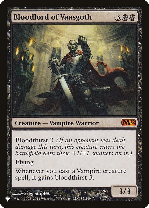 Bloodlord of Vaasgoth (The List) Light Play