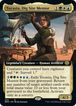Tocasia, Dig Site Mentor (Extended Art) (The Brothers' War) Light Play Foil