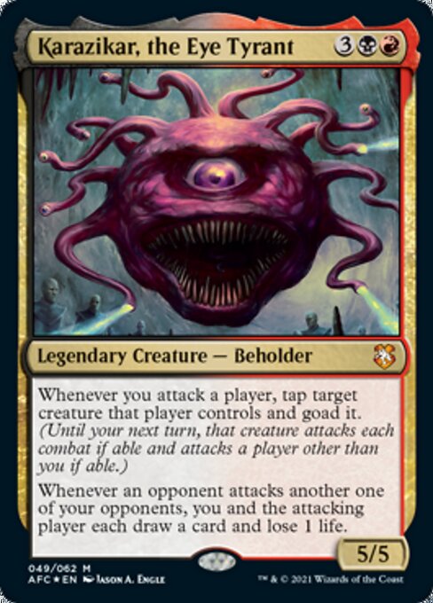 Karazikar, the Eye Tyrant (Commander 2021 Forgotten Realms) Medium Play Foil