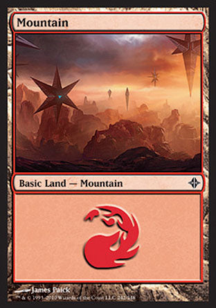 Mountain (242) (Rise of the Eldrazi) Light Play