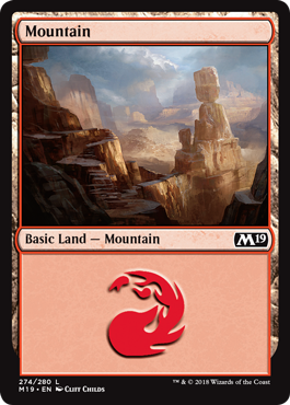 Mountain (274) (Magic 2019 Core Set) Light Play