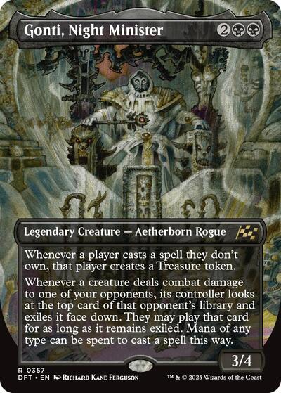 Gonti, Night Minister (Borderless) (Aetherdrift) Light Play Foil