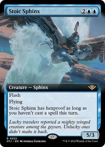 Stoic Sphinx (Extended Art) (Outlaws of Thunder Junction) Near Mint Foil