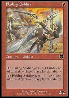 Flailing Soldier (Mercadian Masques) Medium Play