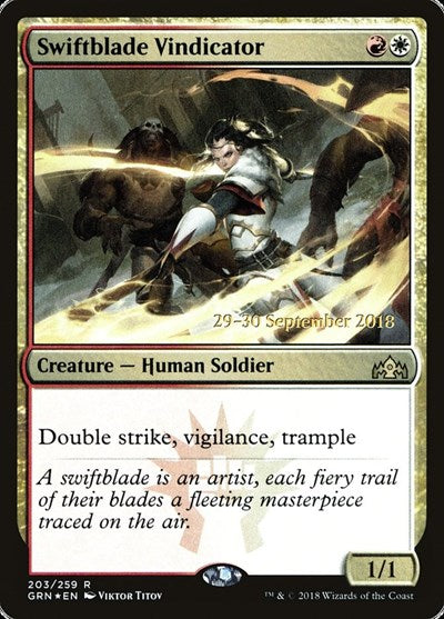 Swiftblade Vindicator (Promos: Prerelease Cards) Light Play Foil