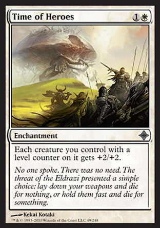Time of Heroes (Rise of the Eldrazi) Light Play Foil