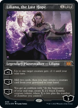 Liliana, the Last Hope (Foil Etched) (Double Masters 2022) Light Play Foil