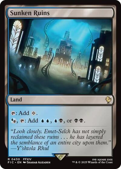 Sunken Ruins (Surge Foil) (Commander: FINAL FANTASY) Light Play Foil