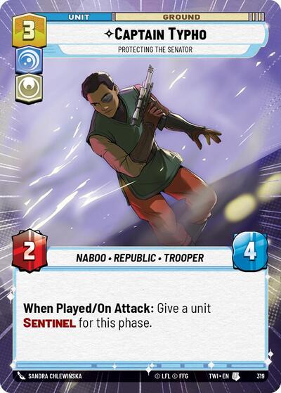 Captain Typho Protecting the Senator (Hyperspace) (Twilight of the Republic) Near Mint Foil